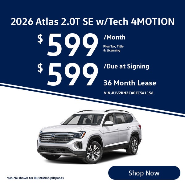 2026 Volkswagen Atlas 2.0T SE w/Technology 4MOTION Lease fro