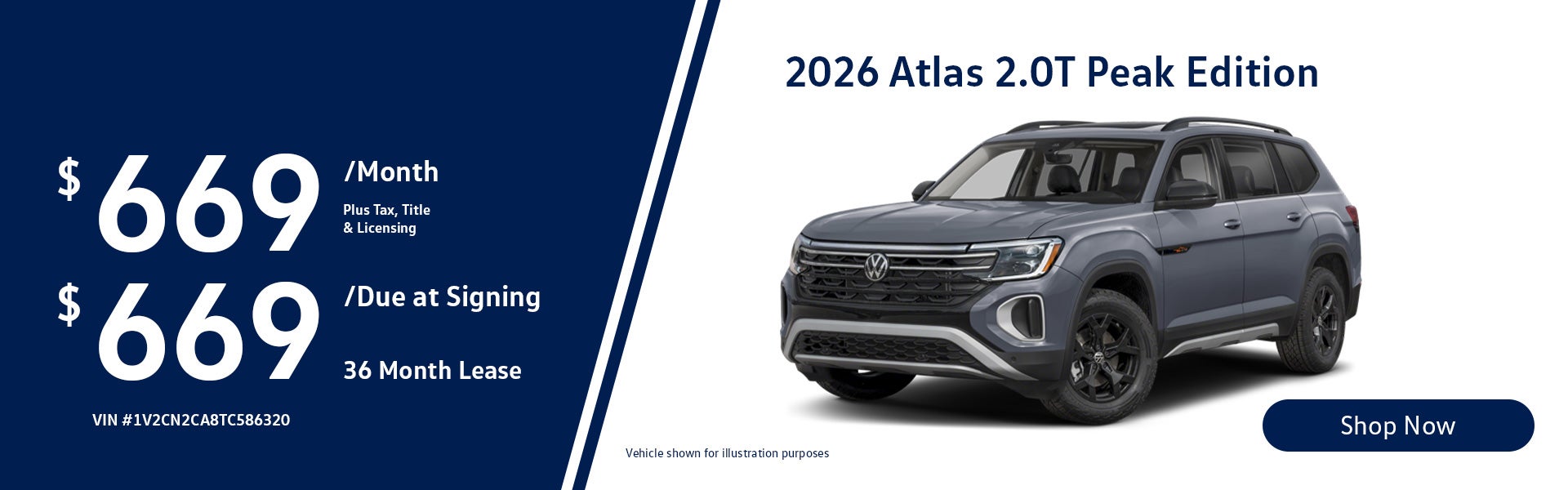 2026 Volkswagen Atlas 2.0T Peak Edition