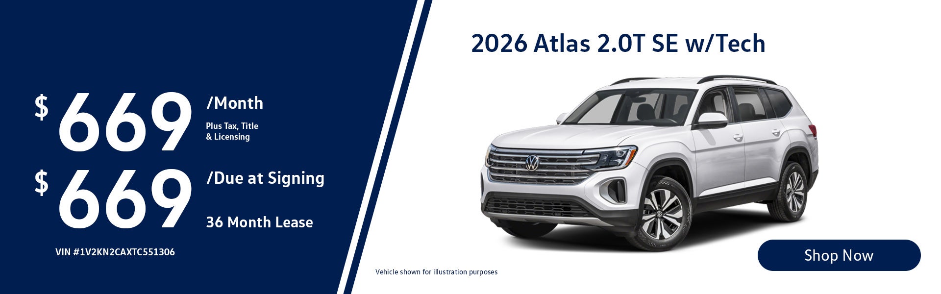 2026 Volkswagen Atlas 2.0T SE w/Technology
