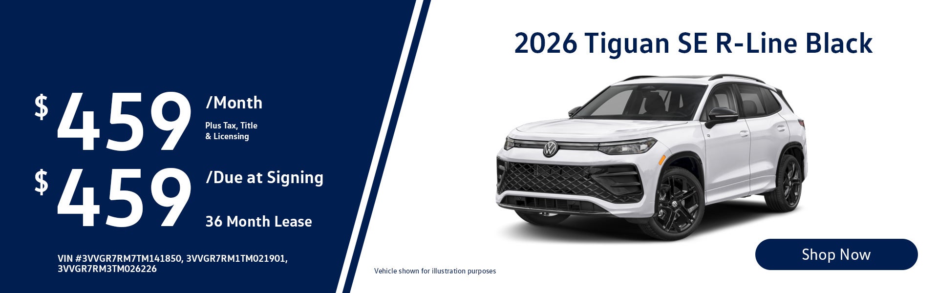 2026 Volkswagen Tiguan SE R-Line Black